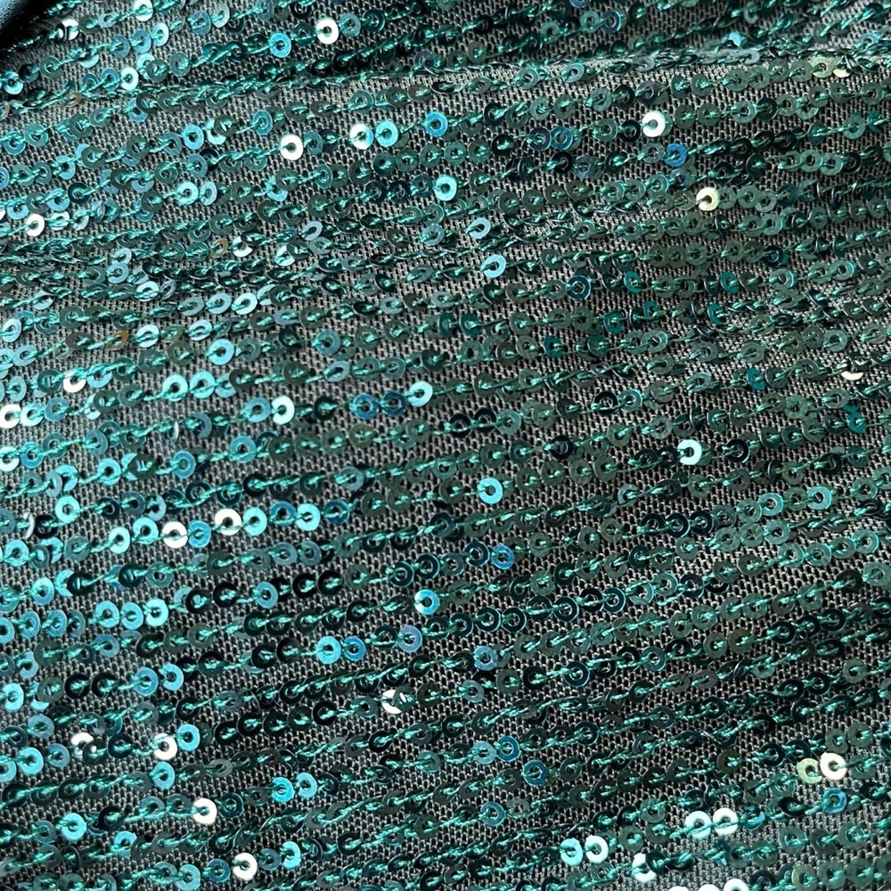 Midnight Doll Women's Surplice V-Neck Sequin Romper size Small - Picture 3 of 6